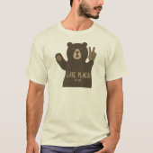 Lake Placid New York Peace Bear T-Shirt (Vorderseite)