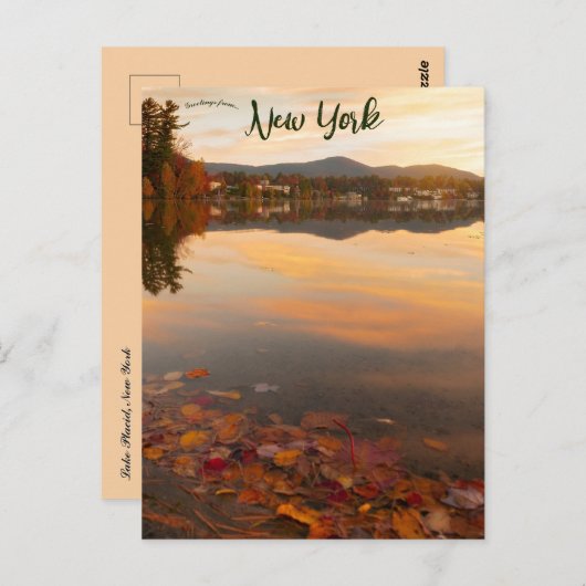 Lake Placid New York Postkarte (Vorne/Hinten)