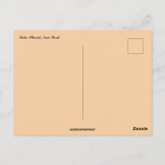Lake Placid New York Postkarte (Rückseite)