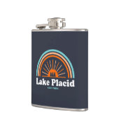 Lake Placid New York Rainbow Flachmann (Links)