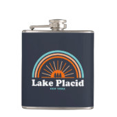 Lake Placid New York Rainbow Flachmann (Vorderseite)