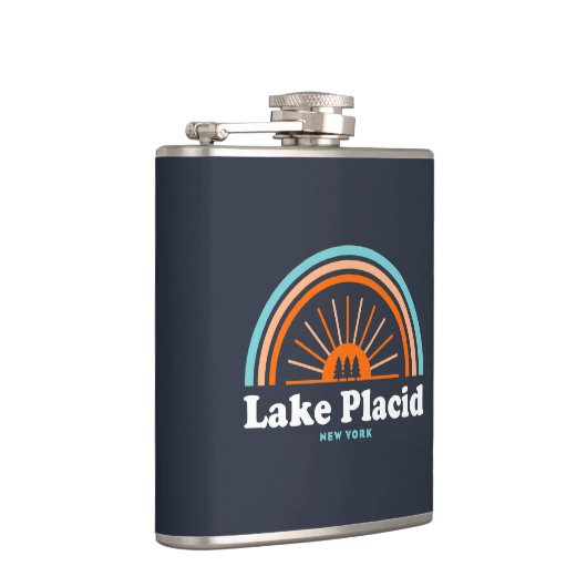 Lake Placid New York Rainbow Flachmann (Rechts)