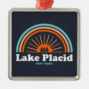 Lake Placid New York Rainbow Ornament Aus Metall