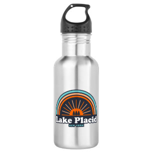Lake Placid New York Regenbogen Edelstahlflasche