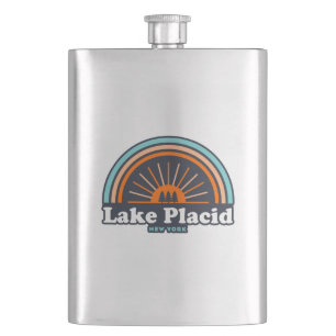 Lake Placid New York Regenbogen Flachmann