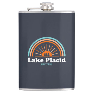 Lake Placid New York Regenbogen Flachmann