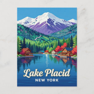 Lake Placid New York Reise 🏔️ Postkarte