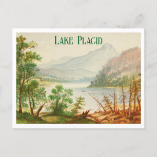 Lake Placid New York Vintage Landschaft Postkarte