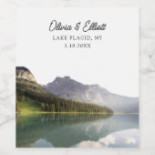 Lake Placid New York Wedding Wine Label Weinetikett (Einzelnes Label)