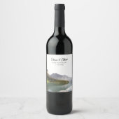 Lake Placid New York Wedding Wine Label Weinetikett (Vorderseite)