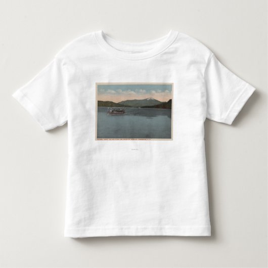 Lake Placid, NY - Ansicht des Dampfers Doris Kleinkind T-shirt (Vorderseite)