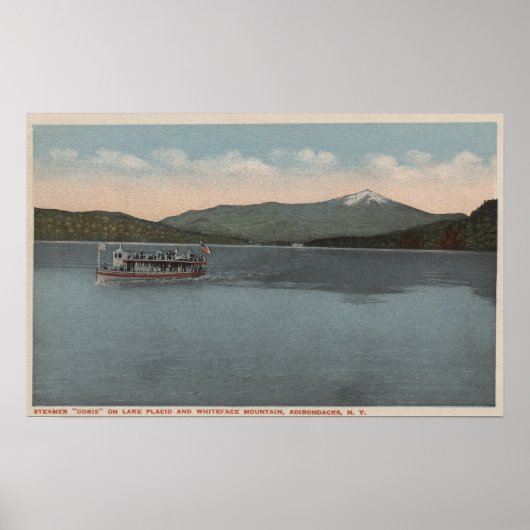 Lake Placid, NY - View of Steamer Doris Poster (Vorne)