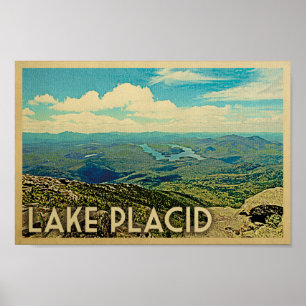 Lake Placid Poster Vintage Reise Kunst
