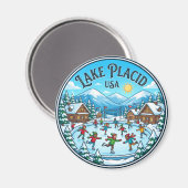 Lake Placid USA Magnet (Vorderseite/Rückseite)