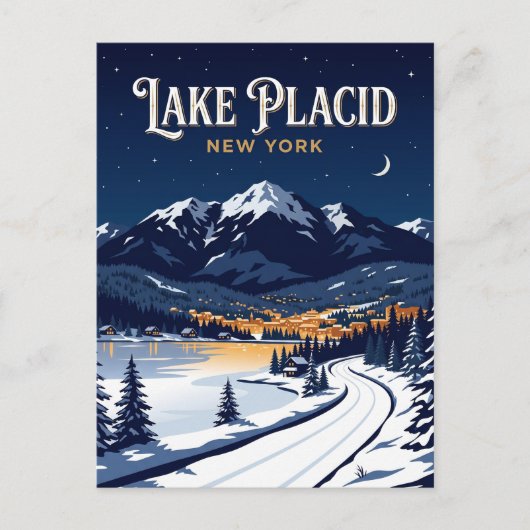 Lake Placid USA Postkarte (Vorderseite)