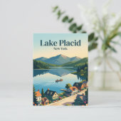 Lake Placid USA Postkarte (Stehend Vorderseite)