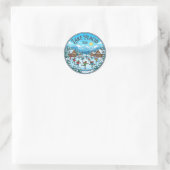 Lake Placid USA Runder Aufkleber (Tasche)