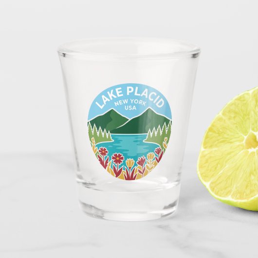 Lake Placid USA Schnapsglas (Vorderseite)