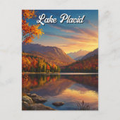 Lake Placio New York Herbstreise Postkarte (Vorderseite)