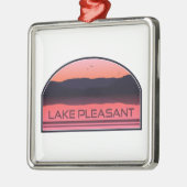 Lake Pleasant Arizona Red Sunrise Ornament Aus Metall (Links)