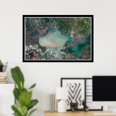 Lake Pontchartrain Louisiana Satellite Poster Kart (Heimbüro)