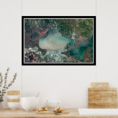 Lake Pontchartrain Louisiana Satellite Poster Kart (Küche)