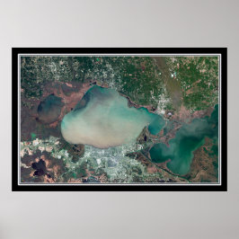 Lake Pontchartrain Louisiana Satellite Poster Kart