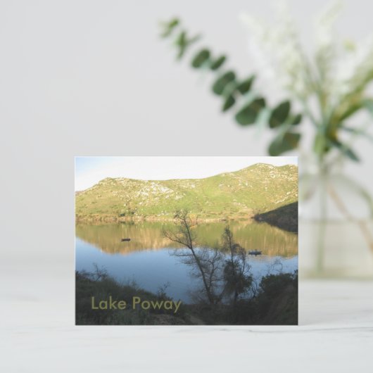 Lake Poway Postkarte (Stehend Vorderseite)