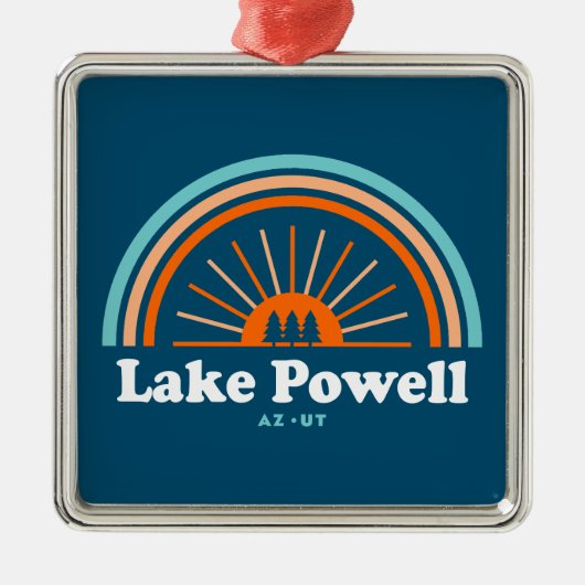 Lake Powell Arizona Utah Rainbow Ornament Aus Metall (Vorne)