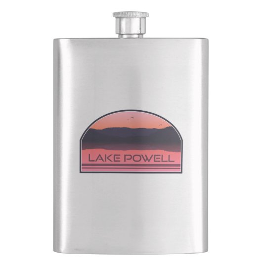 Lake Powell Arizona Utah Red Sunrise Flachmann (Vorderseite)