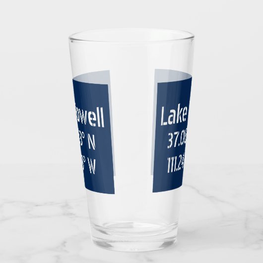 Lake Powell AZ Latitude Longitude Glas (Rechts)