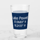 Lake Powell AZ Latitude Longitude Glas (Vorderseite)