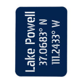 Lake Powell AZ Latitude Longitude Magnet (Vertikal)
