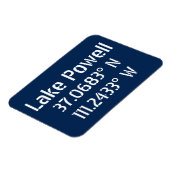 Lake Powell AZ Latitude Longitude Magnet (Linke Seite)