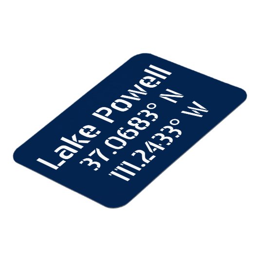 Lake Powell AZ Latitude Longitude Magnet (Linke Seite)