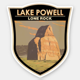 Lake Powell Lone Rock Art Vintag Aufkleber