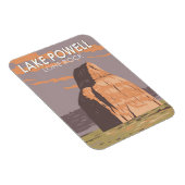 Lake Powell Lone Rock Art Vintag Magnet (Rechte Seite)