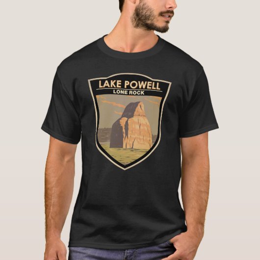 Lake Powell Lone Rock Art Vintag T-Shirt (Vorderseite)
