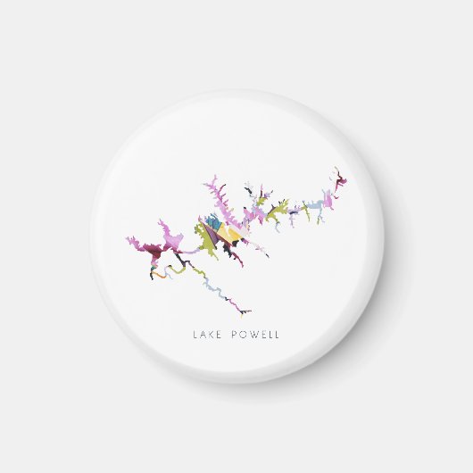 Lake Powell Minimalistische Silhouette Karte Magnet (Vorne)