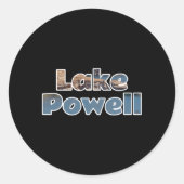 Lake Powell Runder Aufkleber (Vorderseite)