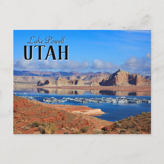 Lake Powell Utah Boote Postkarte (Vorderseite)