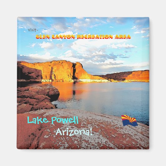 Lake Powell Vintag Style Magnet (Vorne)
