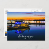 Lake Ray Hubbard Rockwall TX Sunset Thinking of U Postkarte (Vorne/Hinten)