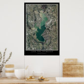 Lake Ray Hubbard Texas Satellite Poster Karte (Küche)