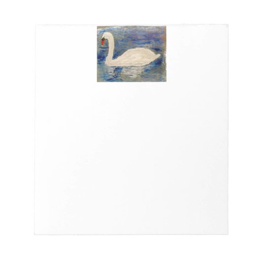 Lake Reflections Swan Notizblock (Vorderseite)