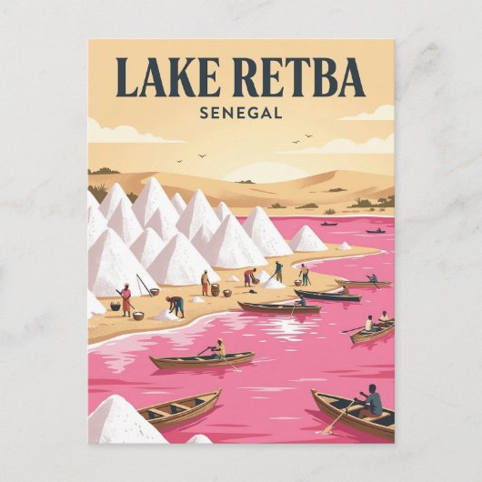 Lake Retba, Dakar, Dakar Postkarte (Vorderseite)