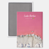 Lake Retba, Senegal - Flache Boote am rosa See Magnet (Vorderseite/Rückseite)