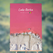 Lake Retba, Senegal - Rosa See Boote Acrylschild (Neutral)