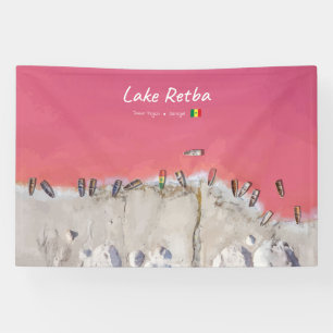 Lake Retba, Senegal - Rosa See Boote Banner
