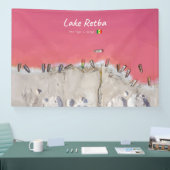 Lake Retba, Senegal - Rosa See Boote Banner (Messe)